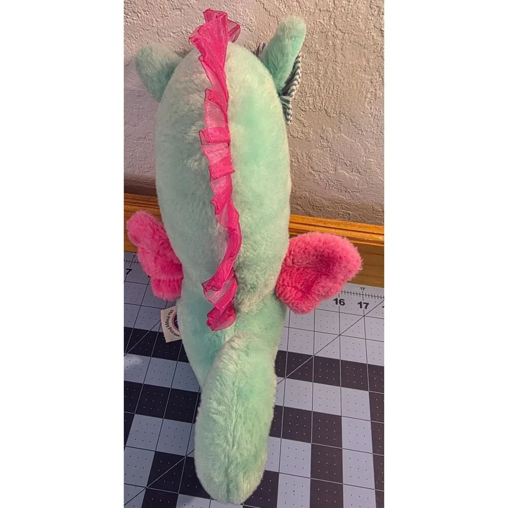 The Preppy Pelican Seahorse Plush Turtle Print Pink Fins Bow 9